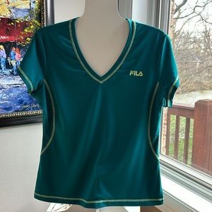 TWO for ONE Fila Sport Brand Activewear Workout Tops. Size LARGE.